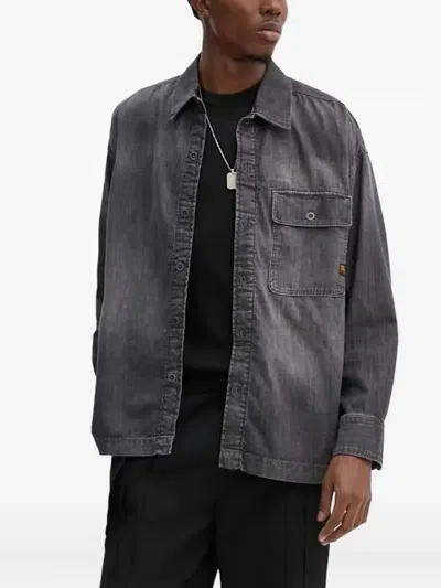 G-star Raw Logo-plaque Merino Wool Sweater In Brown