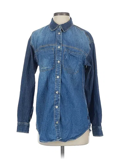 Pre-owned G-star Raw Long Sleeve Button Down Shirt In Blue