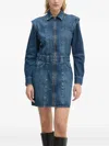 G-star Raw Long-sleeved Denim Dress In Blue
