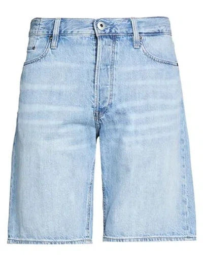 G-star Raw Man Denim Shorts Blue Size 34 Cotton