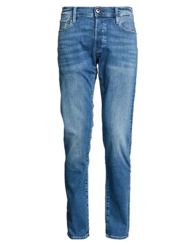 G-star Raw Man Jeans Blue Size 34w-32l Cotton, Elastomultiester, Elastane