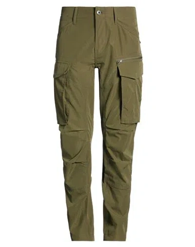 G-star Raw Man Pants Military Green Size 34w-32l Polyester, Elastomultiester