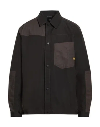 G-star Raw Man Shirt Black Size L Elastane, Recycled Polyester In Multi