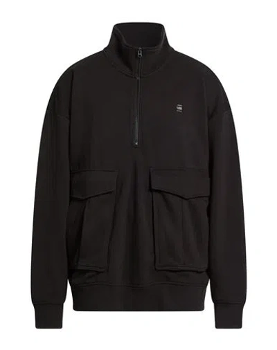 G-star Raw Man Sweatshirt Black Size Xxl Organic Cotton, Recycled Polyester