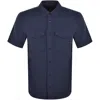 G-STAR G STAR RAW MARINE SLIM SHORT SLEEVED SHIRT BLUE