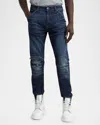 G-star Raw Elwood 5620 3d Zip Knee Skinny Jeans In Worn In Galaxy In Worn In Galaxy Rays Destroyed