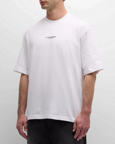 G-star Raw Men's Boxy Chest Logo T-shirt In White