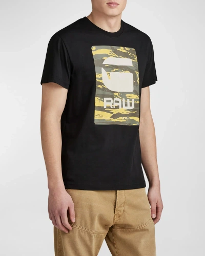 G-star Raw Men's Camo Box Graphic T-shirt In Dk Black