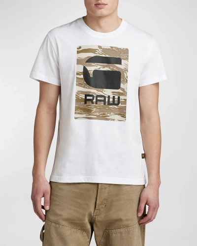 G-star Raw Men's Camo Box Graphic T-shirt In White