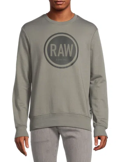 G-star Raw Men's Circle Logo Sweatshirt In Grey