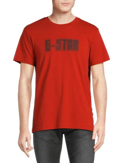 G-star Raw Men's Dotted Logo Tee In Red