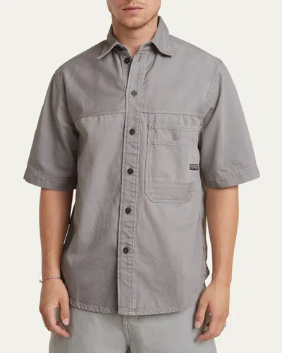 G-STAR RAW MEN'S DOUBLE-POCKET RELAXED SHIRT