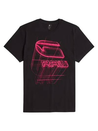 G-star Raw Men's Graphic Logo Cotton T-shirt In Black
