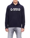 G-star Raw Hooded Sweatshirt In Blue Navy In Blue