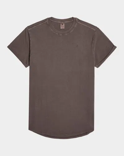 G-star Raw Men's Lash Overdyed Text T-shirt In Deep Brown Gd