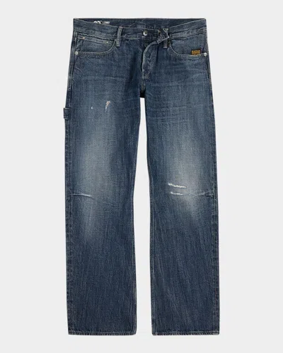 G-star Raw Men's Lenney Bootcut Jeans In Antique Faded Blue Heron Restored