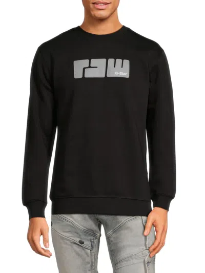 G-star Raw Men's Logo Appliqué Sweatshirt In Black