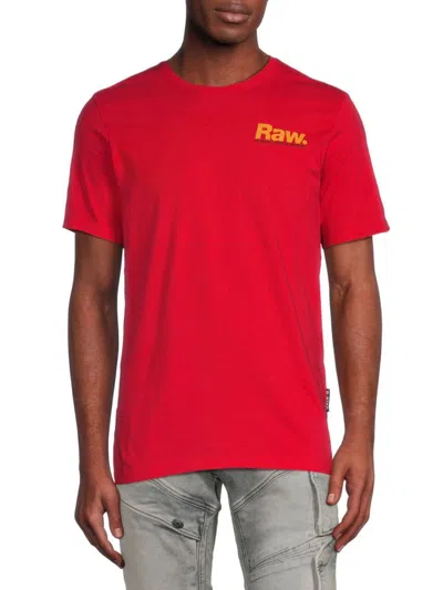 G-star Raw Men's Logo Graphic Tee In Acid Red