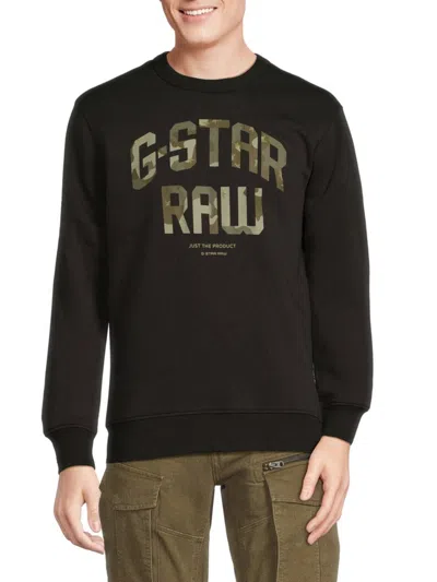 G-star Raw Men's Logo Sweatshirt In Black