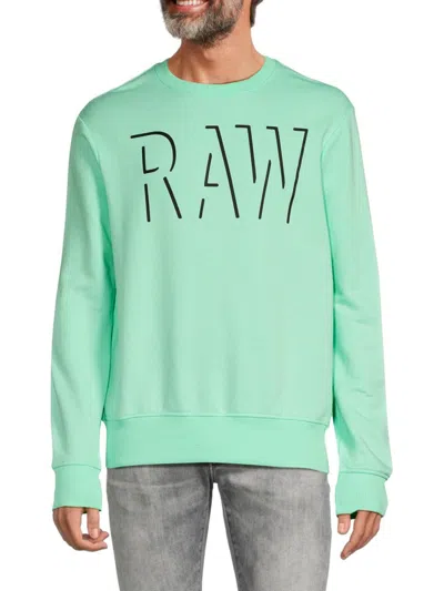 G-star Raw Men's Logo Sweatshirt In Mint