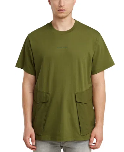 G-star Raw Men's Loose-fit Rovic Cargo Pocket T-shirt In Green