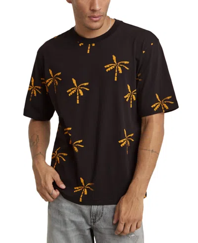 G-star Raw Men's Musa Palm Tree Graphic T-shirt In Dk Black P