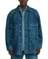 G-star Raw Men's Oversized Denim Button-front Chore Jacket In Faded Indigo Gd