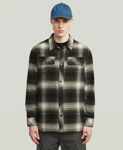 G-star Raw Men's Plaid Long Sleeve Overshirt In Multi