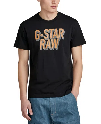 G-star Raw Men's Regular-fit 3d Dotted Logo T-shirt In Dk Black