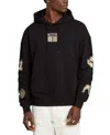 G-star Raw Oversized Fit Multi Logo Hoodie In Dk Black