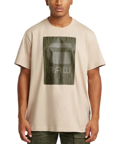 G-star Raw Men's Relaxed Fit Short Sleeve Burger Box Graphic Crewneck T-shirt