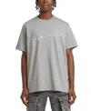G-star Raw Men's Relaxed Fit Short Sleeve Script Logo T-shirt In Burgundy