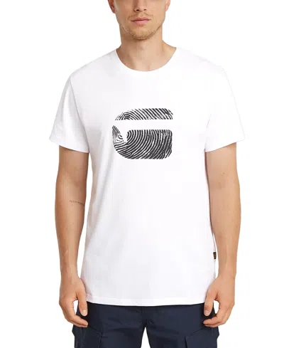 G-star Raw Men's Short Sleeve Fingerprint Logo Graphic T-shirt