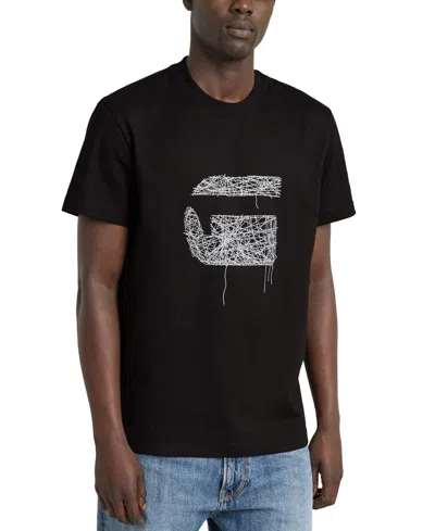G-star Raw Men's Stitch Burger Graphic T-shirt, Created For Macy's In Dk Black