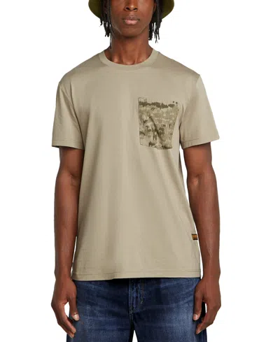 G-star Raw Men's Straight Fit Shadow Woven Camo Pocket T-shirt In Gray