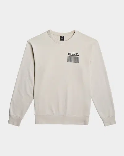 G-star Raw Men's Substance Printed Sweatshirt In White