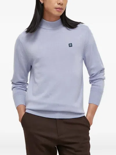 G-star Raw Mock-neck Sweater In Purple