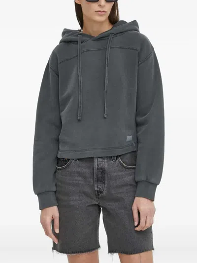 G-star Raw Organic-cotton Hoodie In Gray