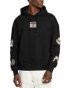 G-star Raw Oversized Fit Multi Logo Hoodie In Dark Black