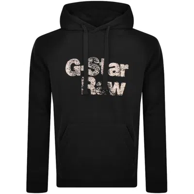 G-star G Star Raw Painted Logo Hoodie Black