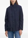 G-star Raw Patch-pockets Buttoned Jacket In Blue