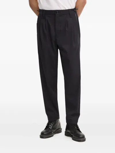 G-star Raw Pleated-front Trousers In Black