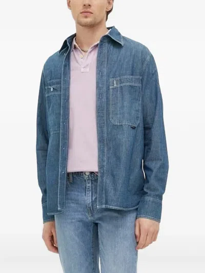 G-star Raw Pocket-detail Denim Shirt In Blue