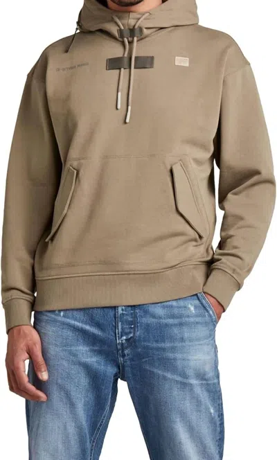 G-star Raw Pocket Detail Loose Hooded Sweater In Cavalry