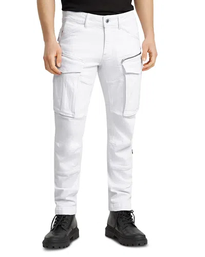 G-star Raw Rovic Zip 3d Regular Tapered Fit Cargo Jeans In White In Paper Whit