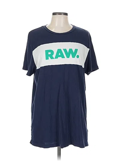 Pre-owned G-star Raw Short Sleeve T-shirt In Blue