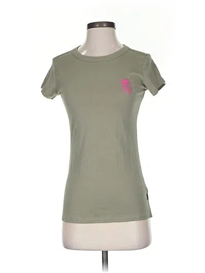 Pre-owned G-star Raw Short Sleeve Top Green Crew Neck Tops