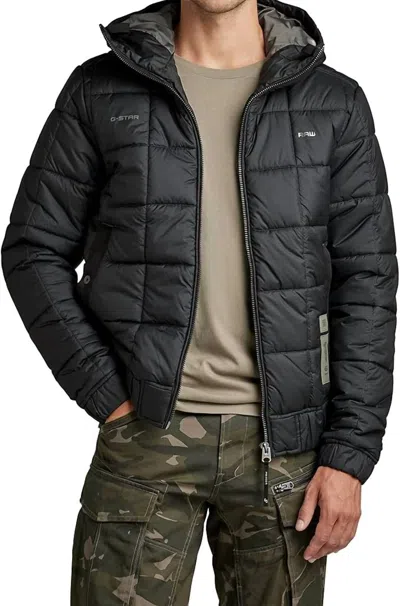 G-star Raw Square Quilted Jacket In Dark Black