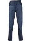 G-star Raw Straight-leg Logo-embroidered Jeans In Blue