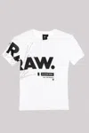 G-star Raw T-shirt Bianca Con Stampa In Bianco